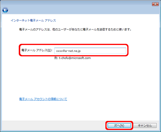 インターネット電子メールアドレス